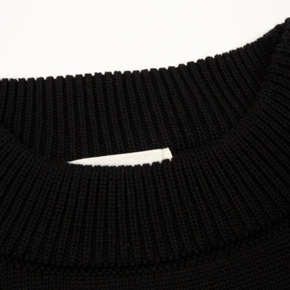 Ami Black Sweater with Bold Red Heart - Picture 4 of 6